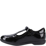 Hush Puppies BRITNEY Girls School Shoes Black Patent