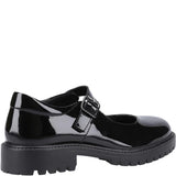 Hush Puppies AURORA Girls School Shoes Black Patent