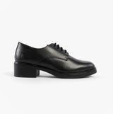 Hush Puppies ANASTASIA Girls Leather School Shoes Black