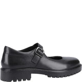 Hush Puppies AURORA Girls Leather School Shoes Black
