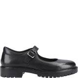 Hush Puppies AURORA Girls Leather School Shoes Black