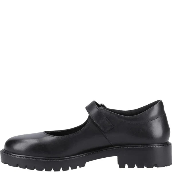 Hush Puppies AURORA Girls Leather School Shoes Black