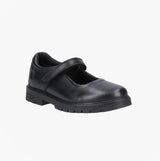 Hush Puppies TANYA Girls Leather School Shoes Black