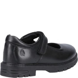 Hush Puppies TANYA Girls Leather School Shoes Black