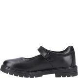Hush Puppies TANYA Girls Leather School Shoes Black