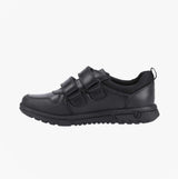 Hush Puppies SPENCER Boys Leather School Shoes Black