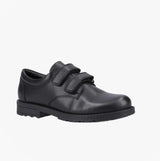 Hush Puppies BARRY Boys Leather School Shoes Black