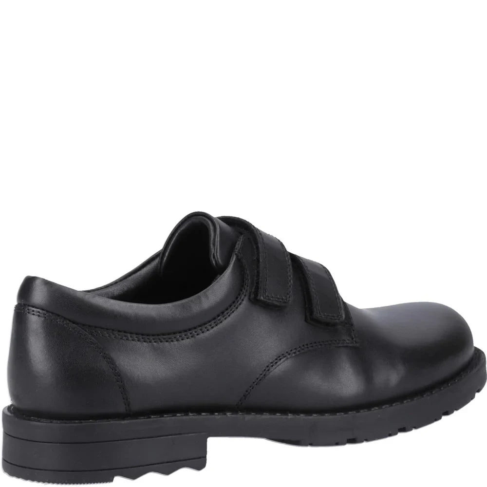 Hush Puppies BARRY Boys Leather School Shoes Black