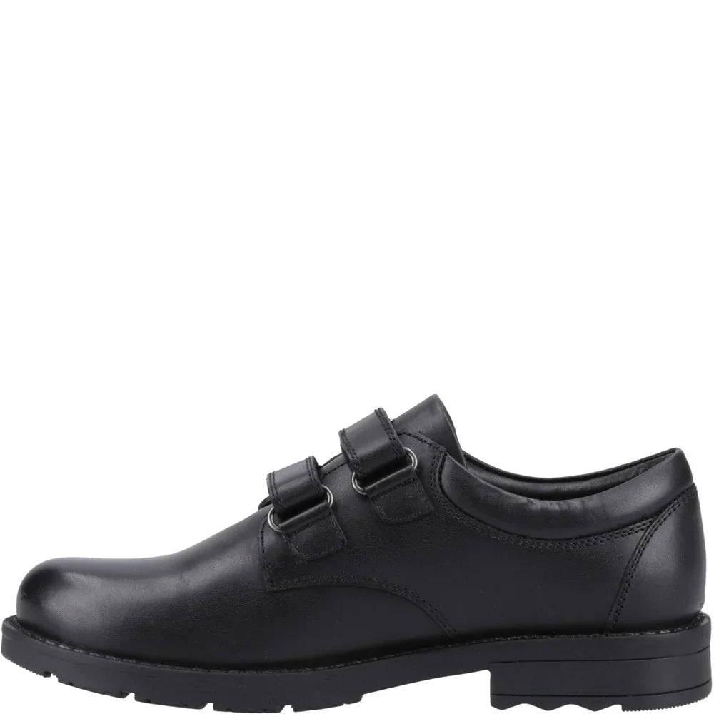Hush Puppies BARRY Boys Leather School Shoes Black