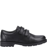 Hush Puppies BARRY Boys Leather School Shoes Black