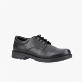 Hush Puppies BRUNO Boys Leather School Shoes Black