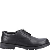 Hush Puppies BRUNO Boys Leather School Shoes Black