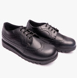 FELICITY JUNIOR Girls Leather Oxford Shoes Black