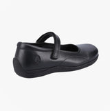 Hush Puppies ARIA Girls Leather School Shoes Black