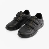 Hush Puppies MARLING Unisex Leather School Trainers Black