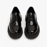 Hush Puppies MAXINE Girls School Shoes Black Patent