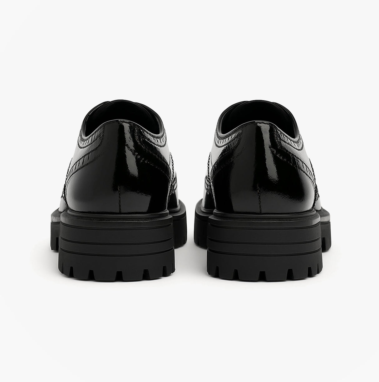 Hush Puppies MAXINE Girls School Shoes Black Patent