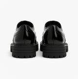 Hush Puppies MAXINE Girls School Shoes Black Patent