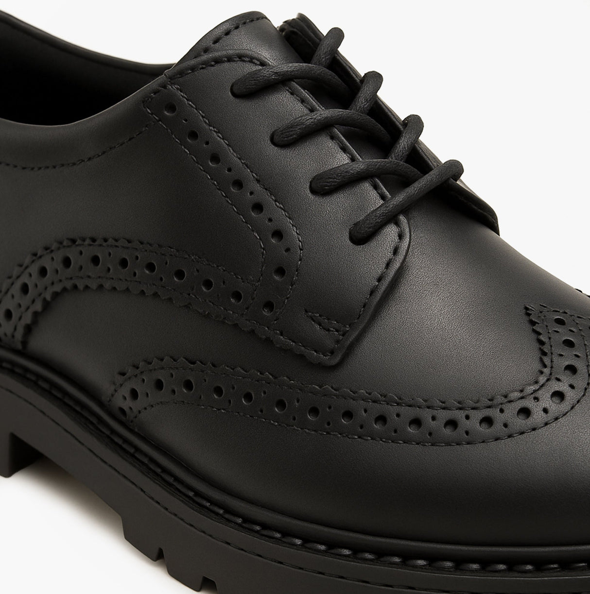 Hush Puppies MAXINE Girls Leather School Shoes Black