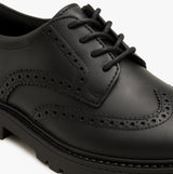 Hush Puppies MAXINE Girls Leather School Shoes Black