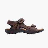IMAC LUCAS Mens Leather Padded Sports Sandals Brown