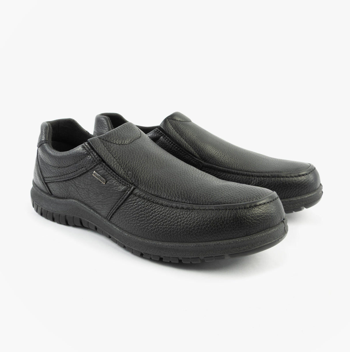IMAC M227A Mens Casual Leather Slip-On Shoes Black