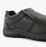 IMAC M227A Mens Casual Leather Slip-On Shoes Black