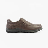 IMAC M227B Mens Casual Leather Slip-On Shoes Brown