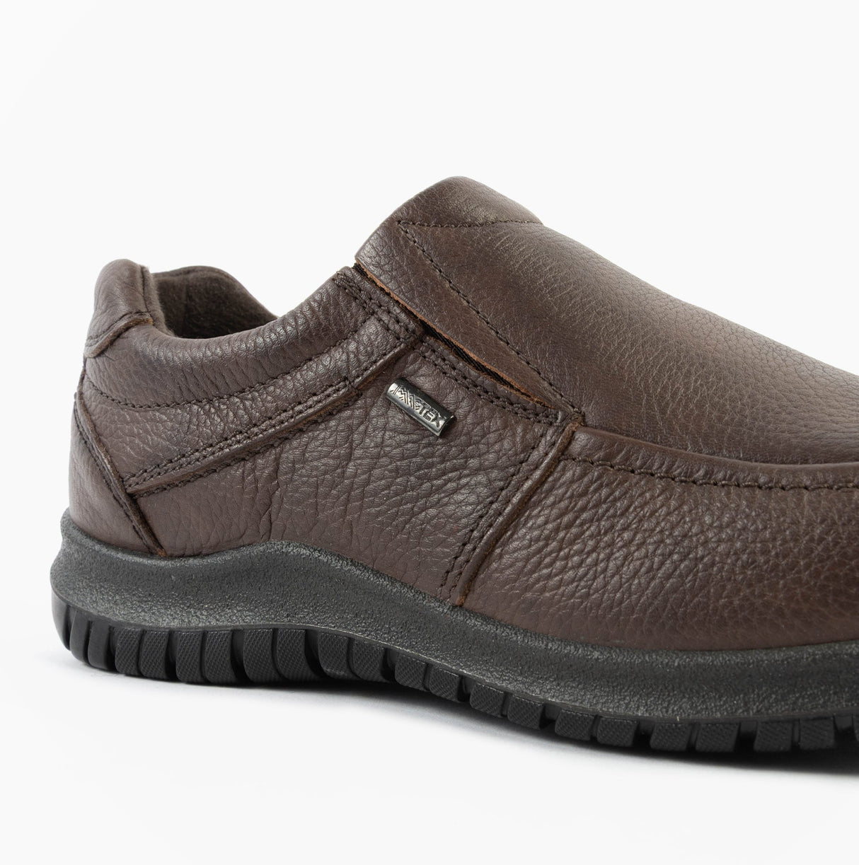 IMAC M227B Mens Casual Leather Slip-On Shoes Brown