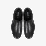 IMAC FINLAY Mens Leather Twin Gusset Loafers Black