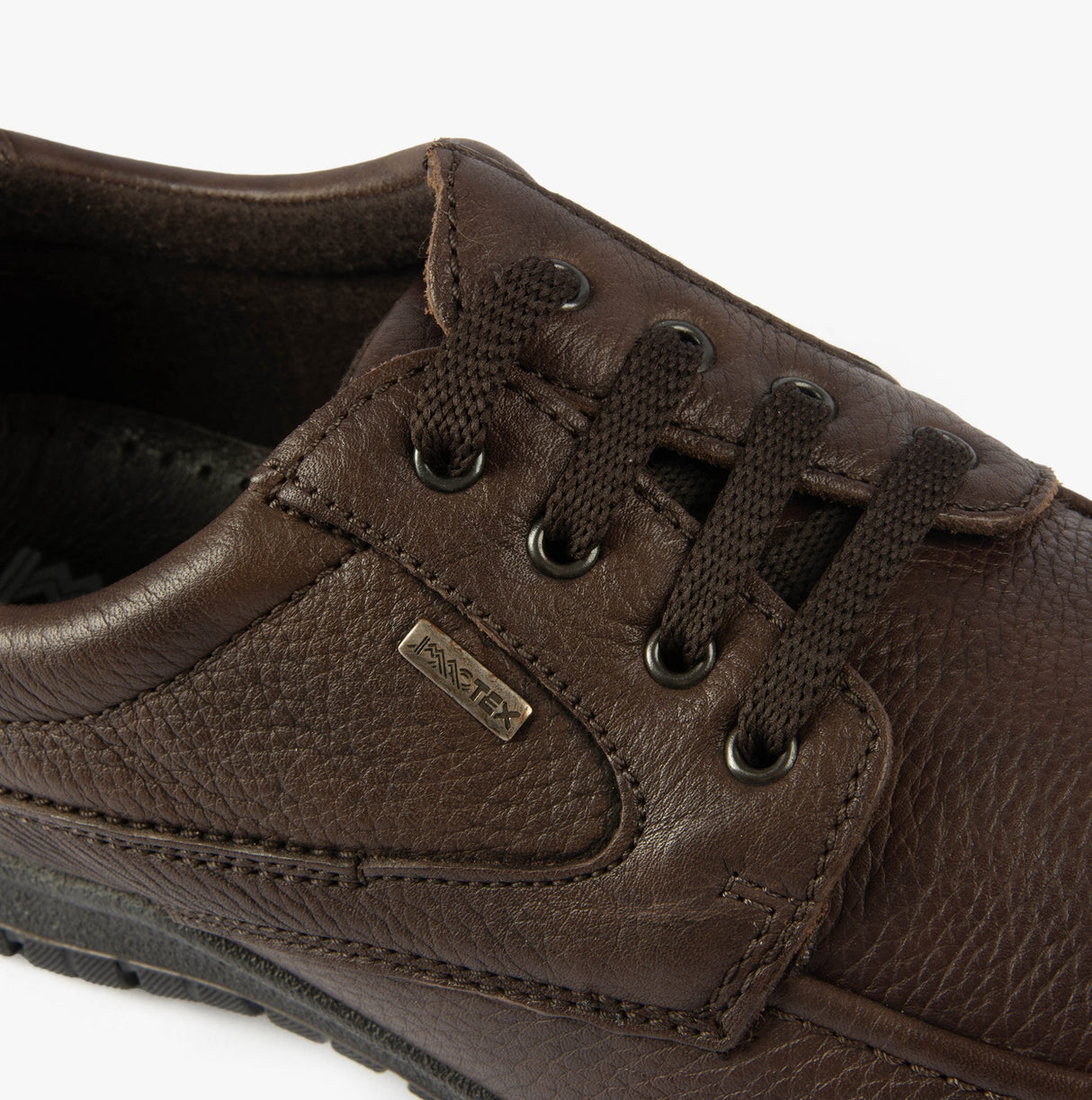 IMAC LENNIE Mens Grain Leather Apron Shoes Brown