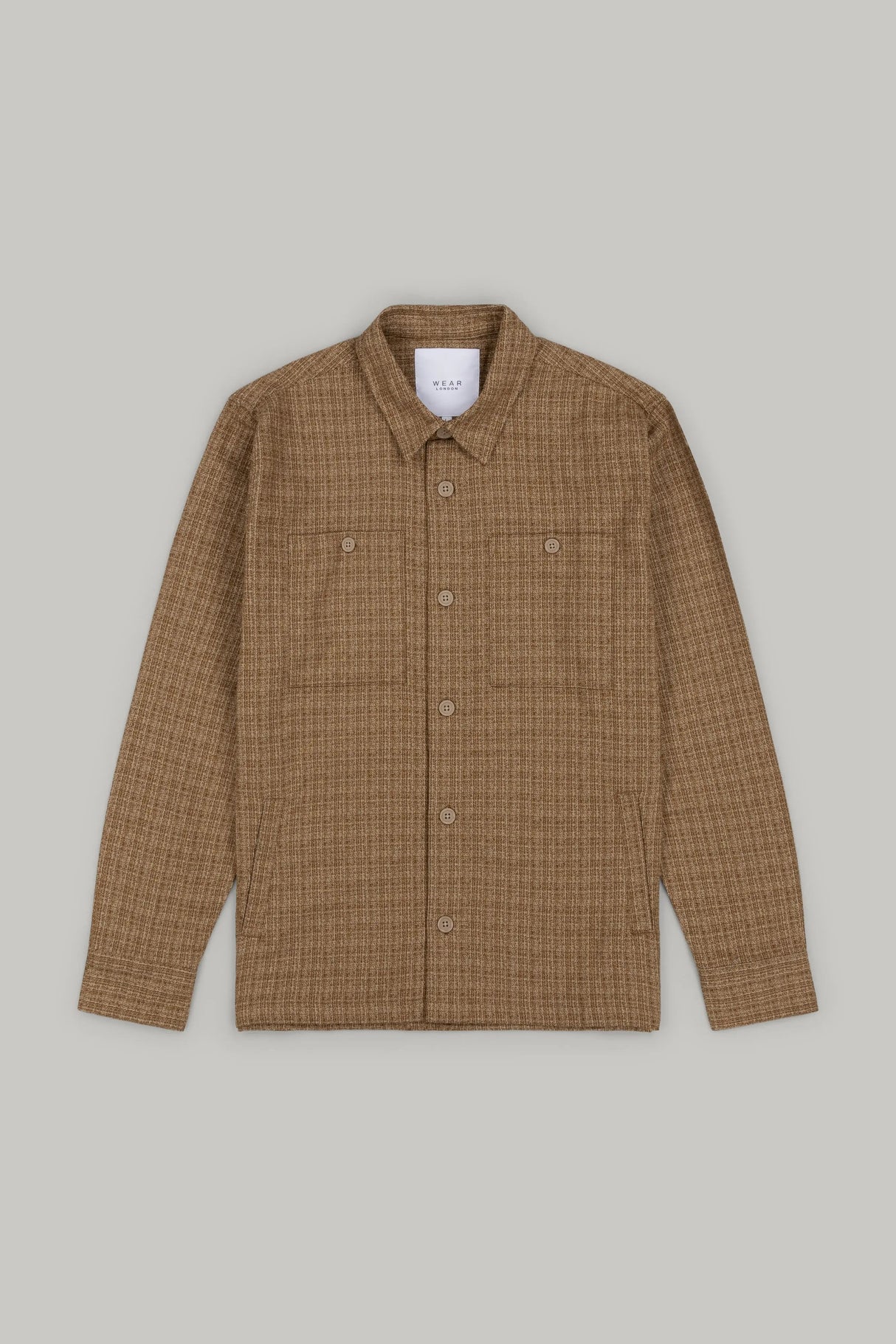 J Neo Cotton Overshirt Stone & Grey