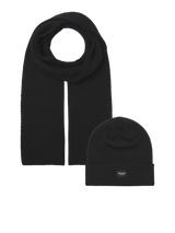 Jack & Jones DNA Mens Hat & Scarf Black
