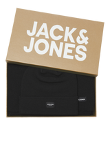 Jack & Jones DNA Mens Hat & Scarf Black