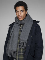 Jack & Jones SOLID WOVEN Mens Scarf Grey Melange