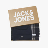 Jack & Jones FROST DNA Mens Beanie & Scarf Navy