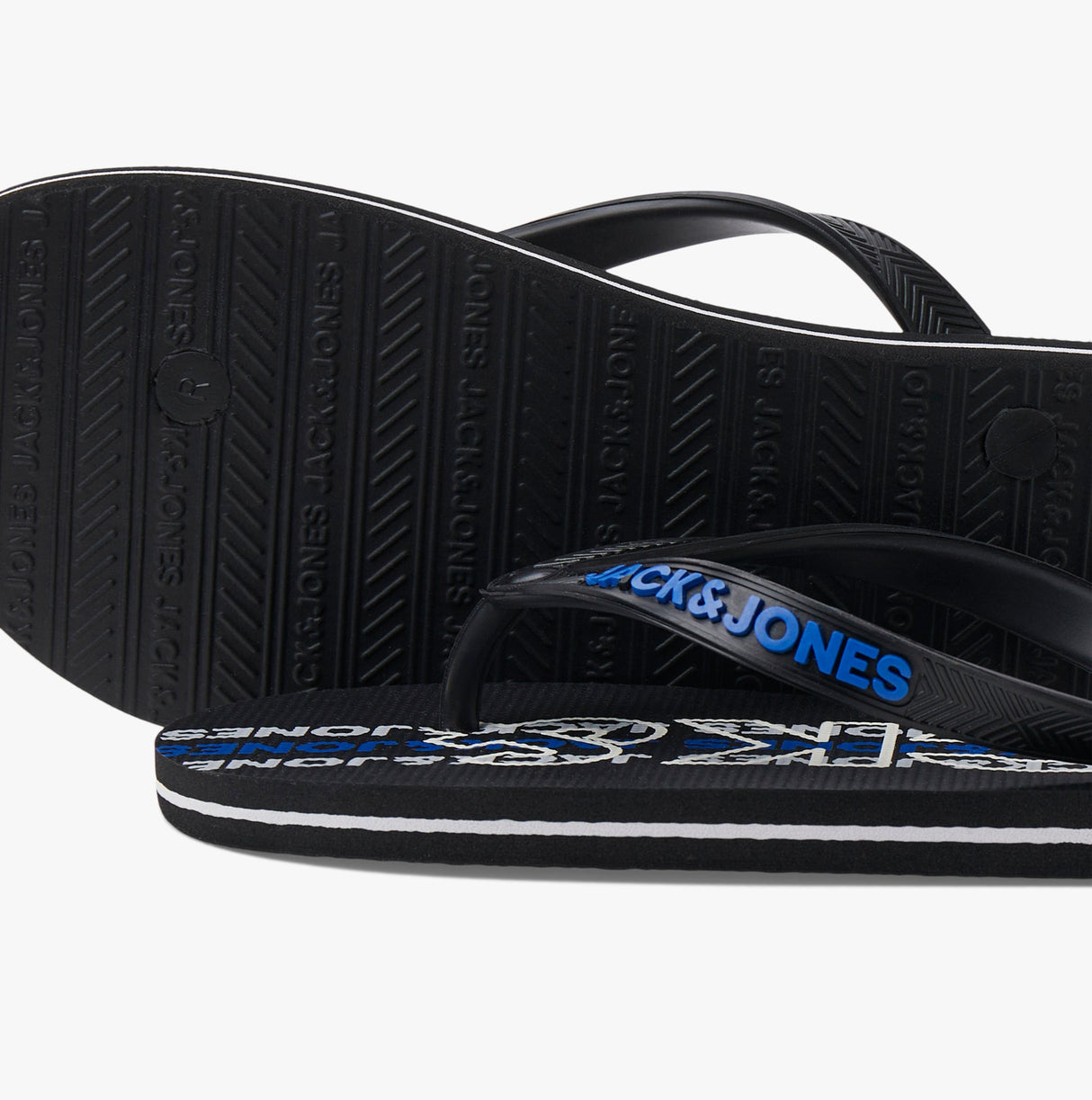 Jack & Jones LOGO 2.0 Mens Flip-Flops Anthracite