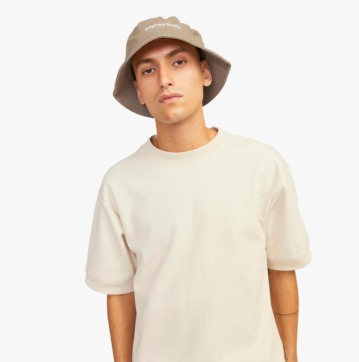 Jack & Jones VESTERBRO Mens Bucket Hat Fields Of Rye