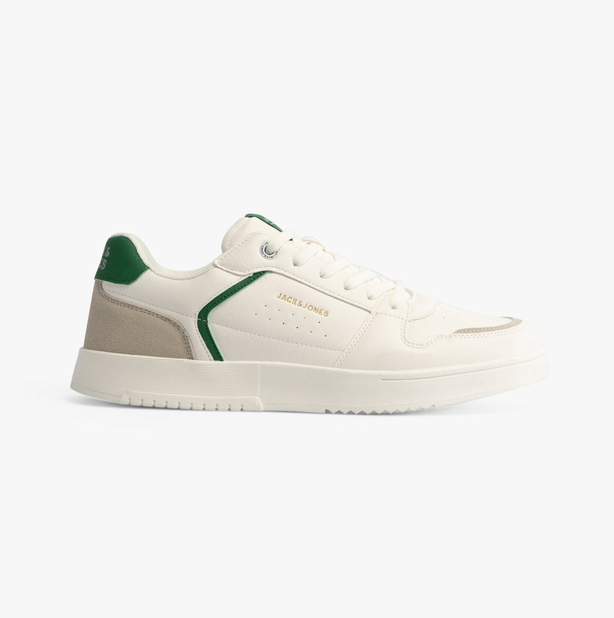 Jack & Jones EALING PU Mens Trainers White/Green