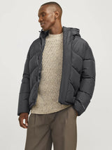 Jack & Jones WORLD Mens Puffer Jacket Asphalt