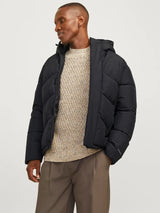 Jack & Jones WORLD Mens Puffer Jacket Black