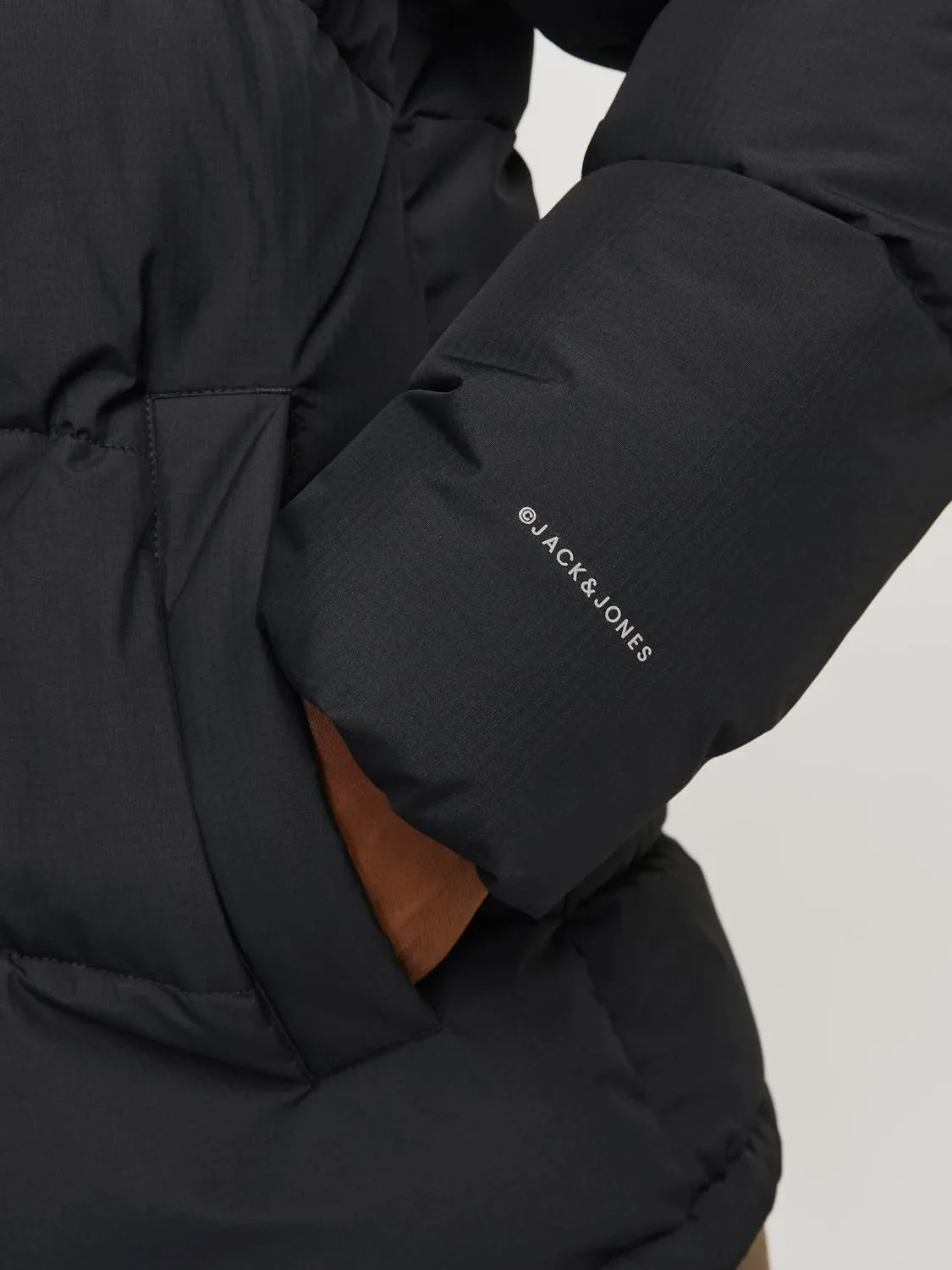 Jack & Jones WORLD Mens Puffer Jacket Black
