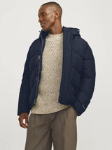 Jack & Jones WORLD Mens Puffer Jacket Navy Blazer