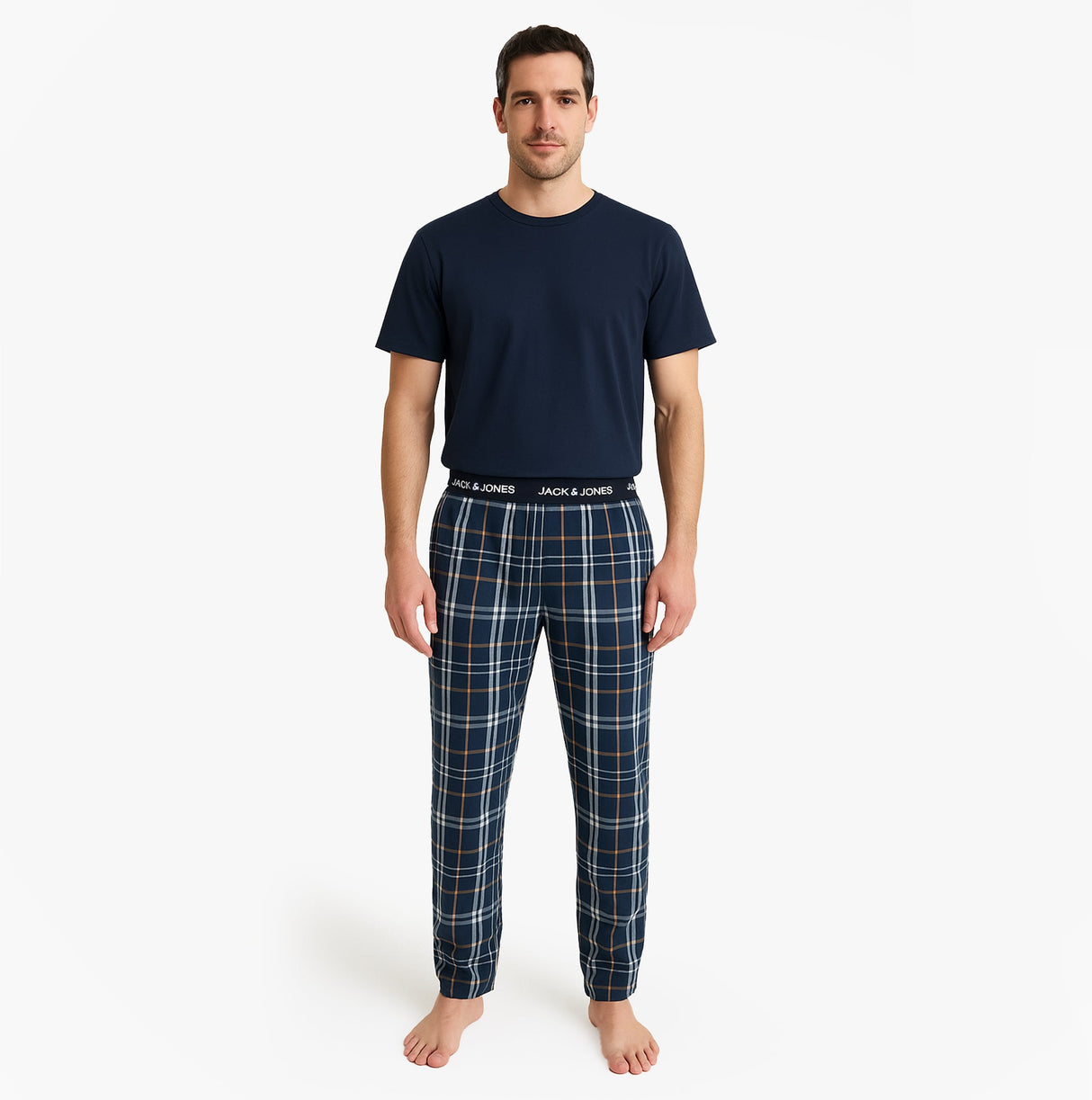 Jack & Jones LUCA SS Mens T-Shirt And Pants Set Navy Blazer