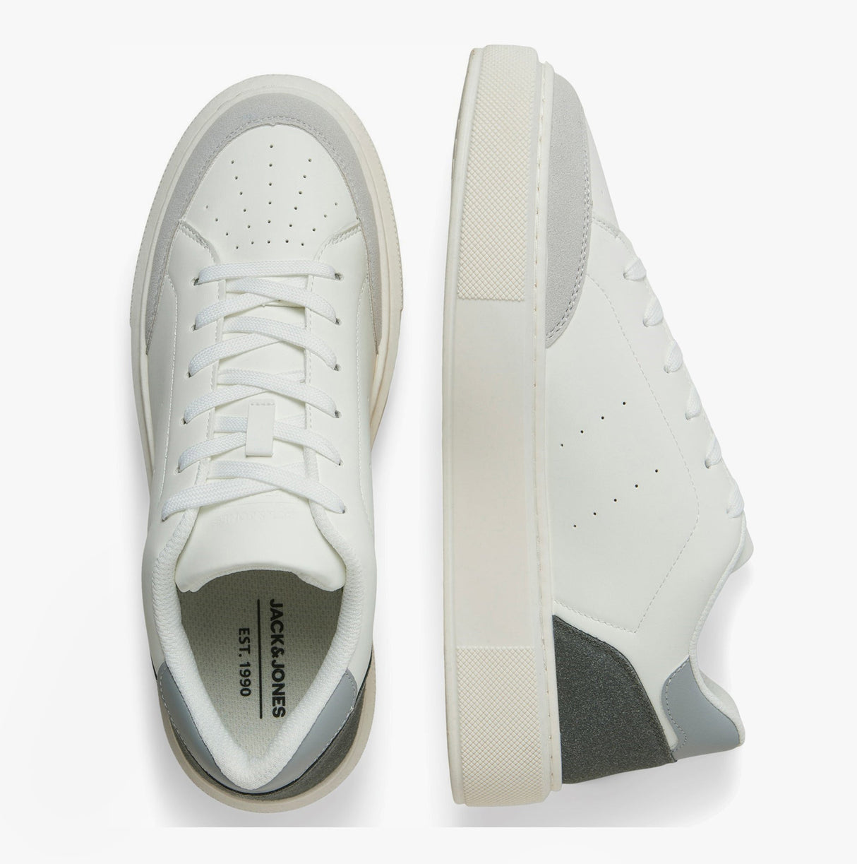 Jack & Jones ASPIRE COURT Mens Trainers White Vapour Blue/Castlerock