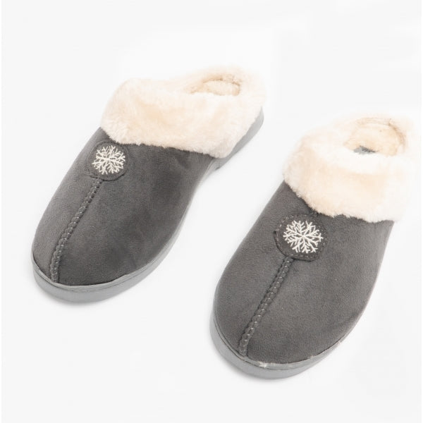 Jo & Joe SNUGGLE Womens Slippers Charcoal