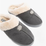 Jo & Joe SNUGGLE Womens Slippers Charcoal