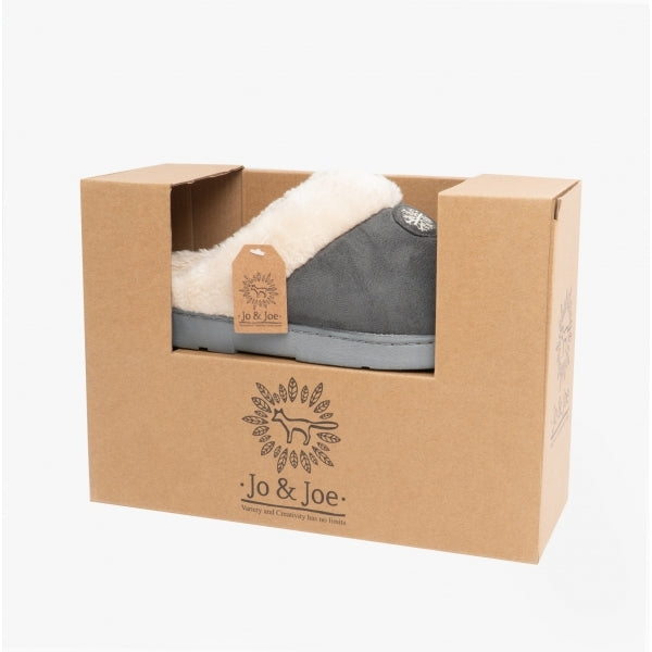 Jo & Joe SNUGGLE Womens Slippers Charcoal