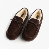Jo & Joe CRANFORD Mens Moccasin Slippers Brown