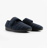 Jo & Joe DENNIS Mens Adjustable Full Slippers Navy